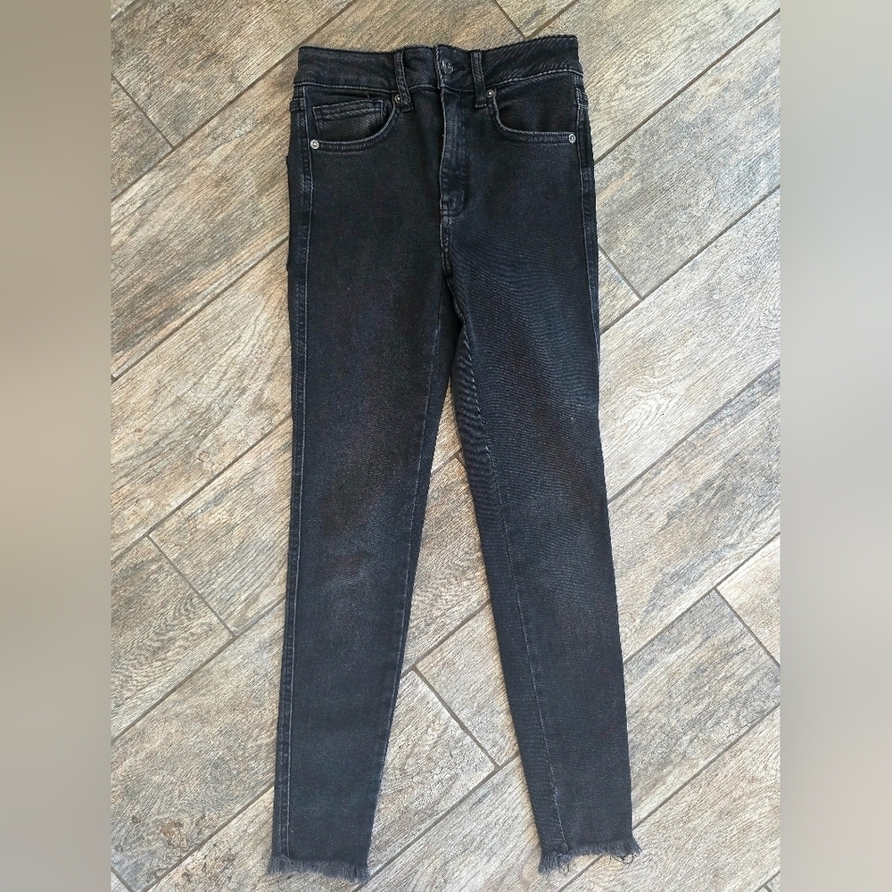 Free People Black Stretchy Skinny Jeans Sz 25 0